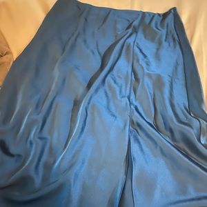 Target navy satin midi skirt